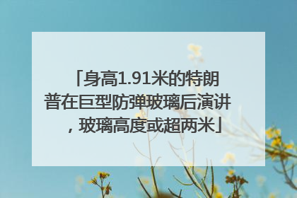 身高1.91米的特朗普在巨型防弹玻璃后演讲，玻璃高度或超两米
