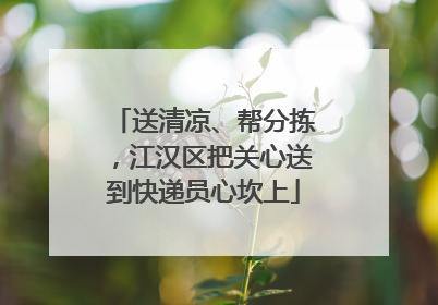送清凉、帮分拣，江汉区把关心送到快递员心坎上