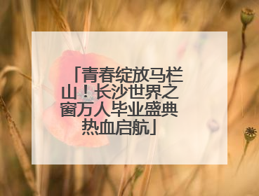 青春绽放马栏山！长沙世界之窗万人毕业盛典热血启航