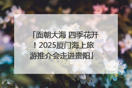 面朝大海 四季花开！2025厦门海上旅游推介会走进贵阳