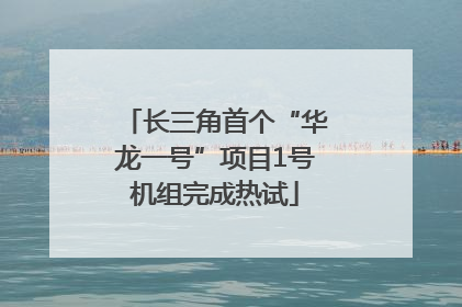 长三角首个“华龙一号”项目1号机组完成热试