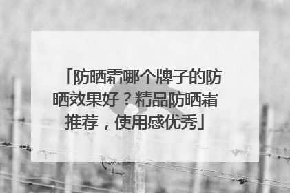 防晒霜哪个牌子的防晒效果好？精品防晒霜推荐，使用感优秀