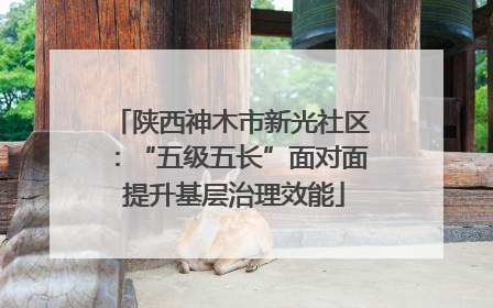 陕西神木市新光社区：“五级五长”面对面 提升基层治理效能