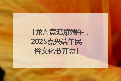 龙舟竞渡耀端午，2025嘉兴端午民俗文化节开幕
