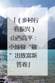（乡村行·看振兴）山西高平：小辣椒“椒”出致富新答卷