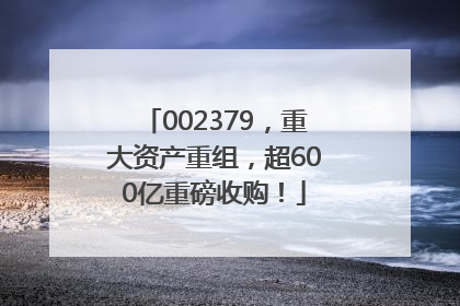 002379，重大资产重组，超600亿重磅收购！