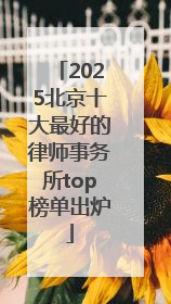 2025北京十大最好的律师事务所top榜单出炉