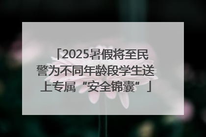 2025暑假将至民警为不同年龄段学生送上专属“安全锦囊”