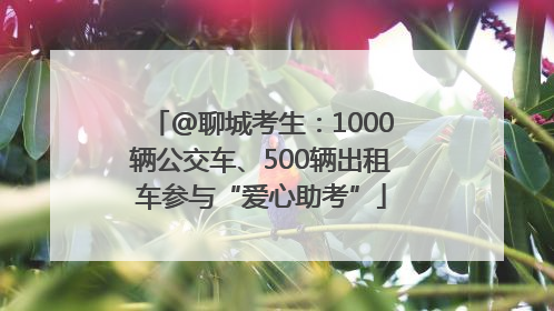 @聊城考生：1000辆公交车、500辆出租车参与“爱心助考”